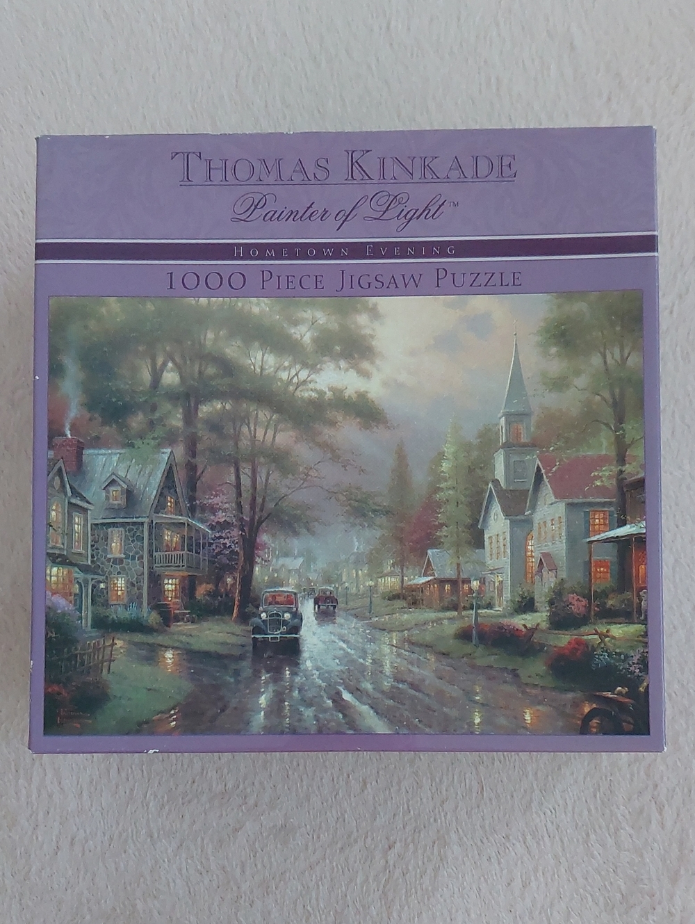 Thomas Kinkaid "HOMETOWN EVENING" 1000 Piece Jigsaw Puzzle NIB